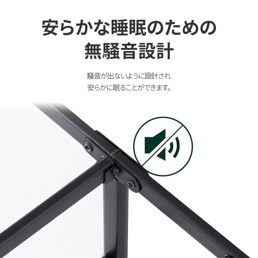 【アウトレット】【外装不良】SmartBase パイプベッドフレーム 35.6cm ブラック