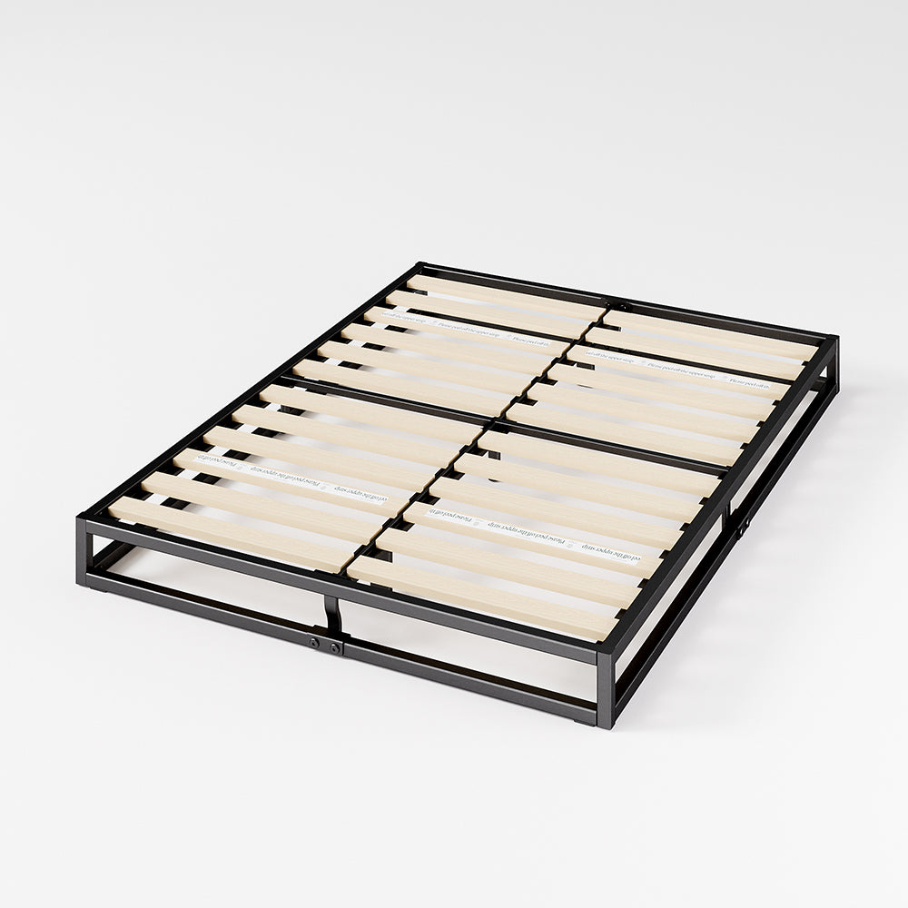 Joseph ベッドフレーム スチール ヘッドなし 15cm ブラック ホワイト