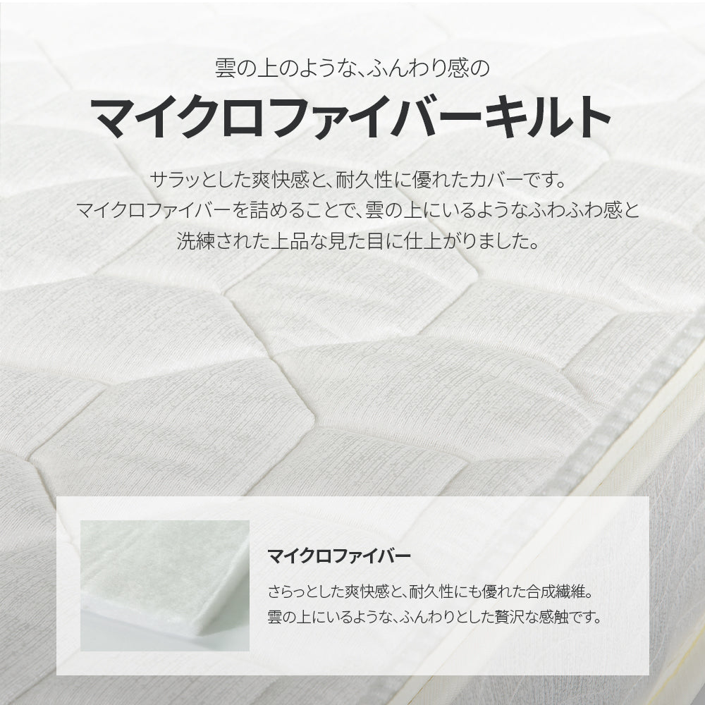 Classic ハイブリッドマットレス ポケットコイル 低反発 15cm ホワイト