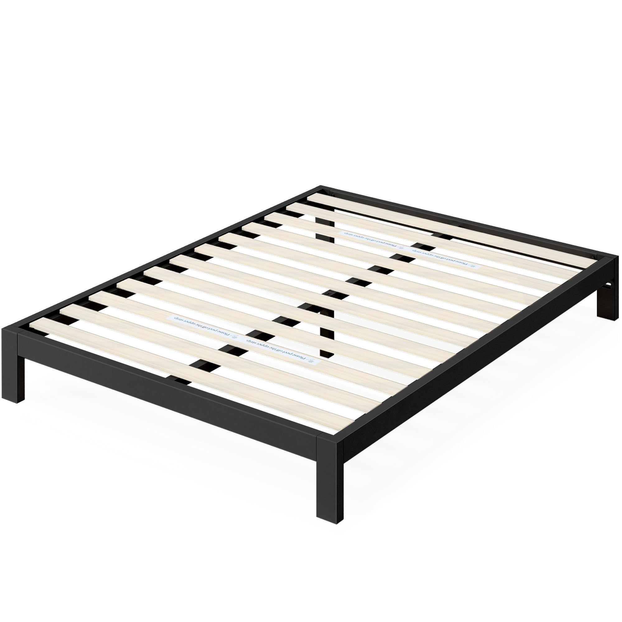 Arnav ベッドフレーム スチール ヘッドなし 25cm ブラック ホワイト