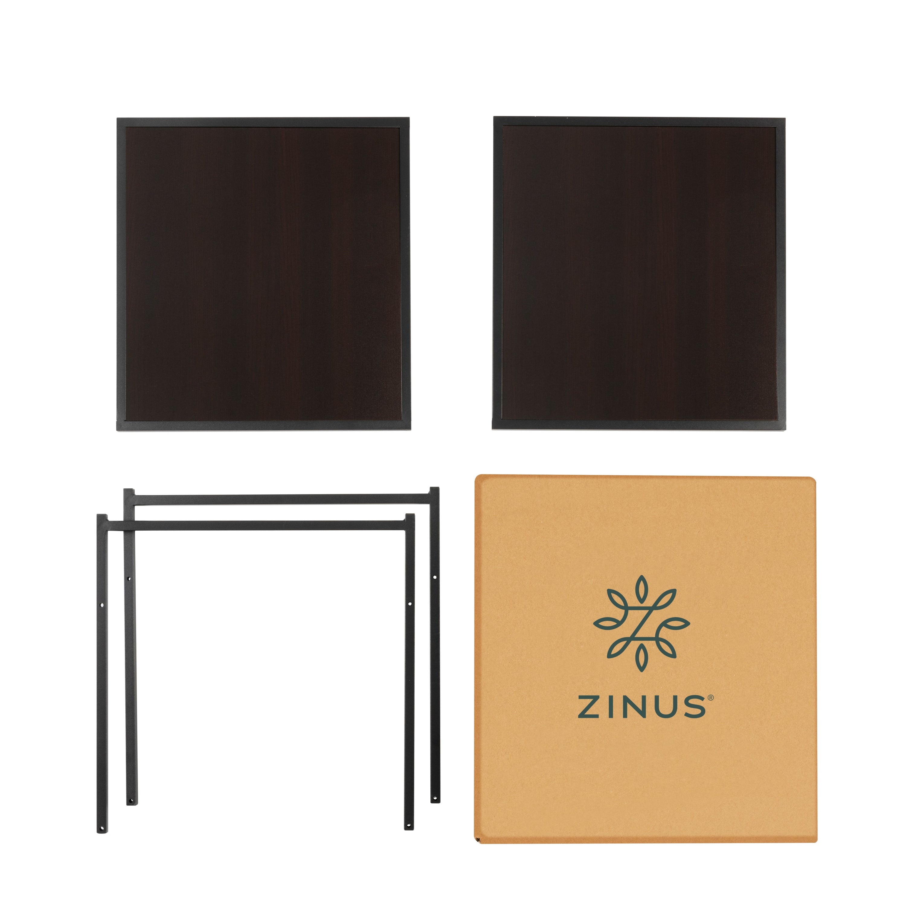 【アウトレット】Modern Studio Collection ナイトテーブル ベッドサイドテーブル 50.8cm ブラウン ブラック ウッド