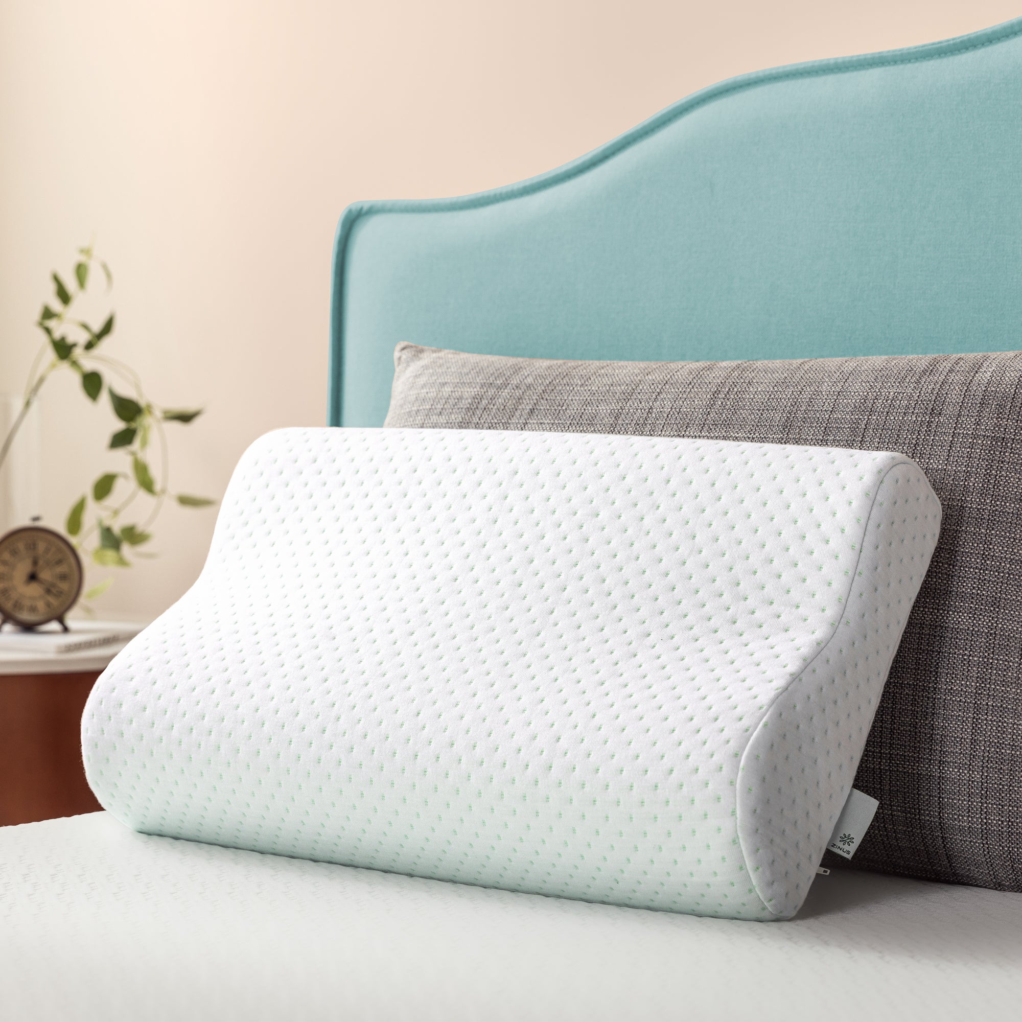 GreenTea 枕 低反発 立体構造 10/7.6cm ホワイト